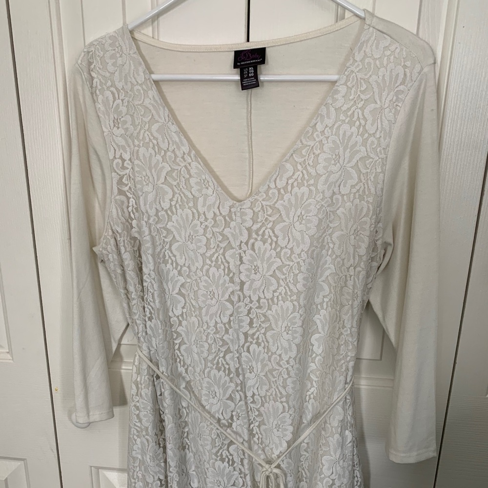 Motherhood Maternity Ivory Lace Tunic